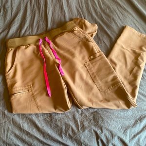 FIGS women’s Medium tall Smoky Taupe bottoms